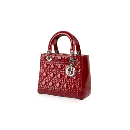 Christian Dior Medium Patent Leather Lady Dior Bag Rovelle Bags