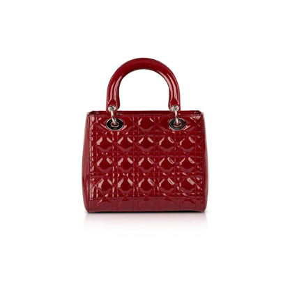 Christian Dior Medium Patent Leather Lady Dior Bag Rovelle Bags
