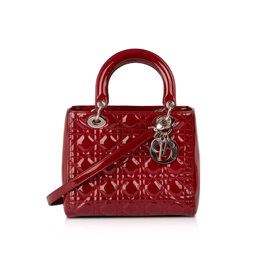 Christian Dior Medium Patent Leather Lady Dior Bag Rovelle Bags