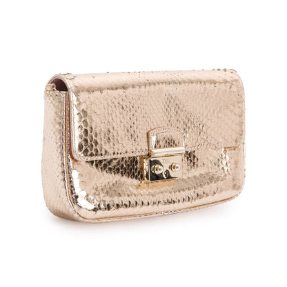 Christian Dior Metallic Gold Python Miss Dior Promenade Wallet on Chain Rovelle Bags