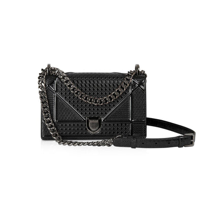 Christian Dior Metallic Microcannage Diorama Chain Bag Rovelle Bags