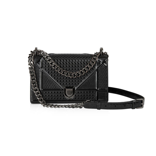 Christian Dior Metallic Microcannage Diorama Chain Bag Rovelle Bags