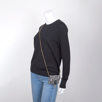 Christian Dior Nano Saddle Chain Pouch Rovelle Bags