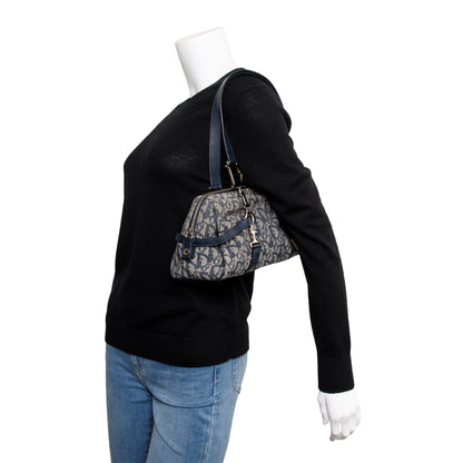 Christian Dior Navy Diorissimo Logo Charms Boston Bag Rovelle Bags