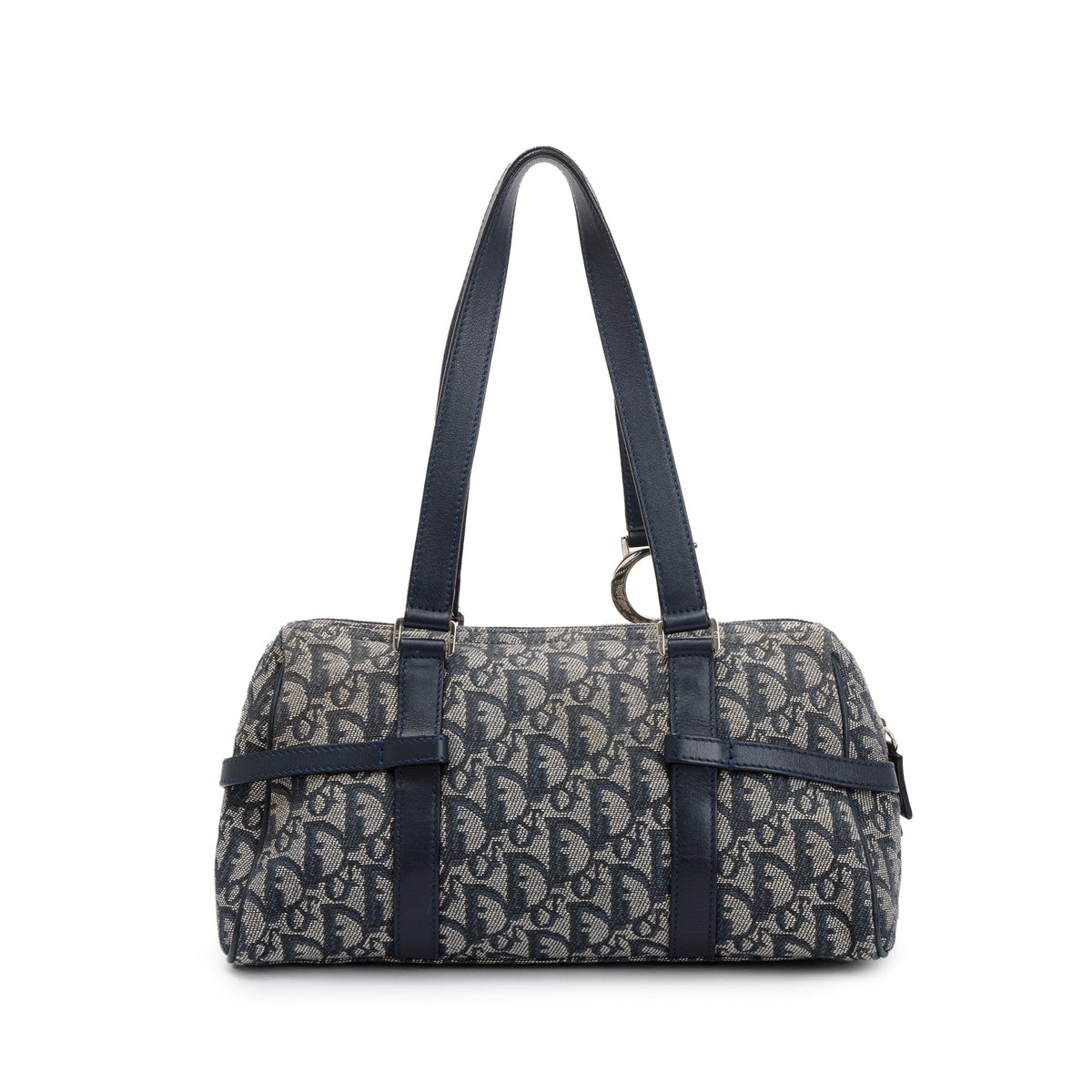 Christian Dior Navy Diorissimo Logo Charms Boston Bag Rovelle Bags