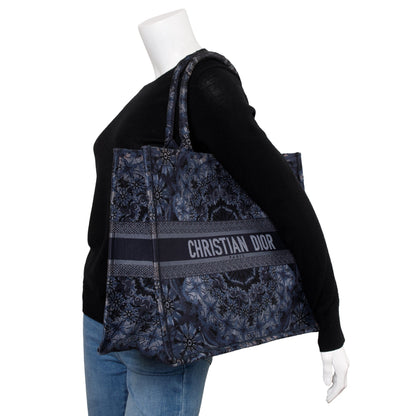 Christian Dior Navy KaleiDiorscopic Embroidery Large Book Tote Rovelle Bags