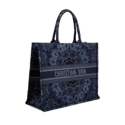 Christian Dior Navy KaleiDiorscopic Embroidery Large Book Tote Rovelle Bags