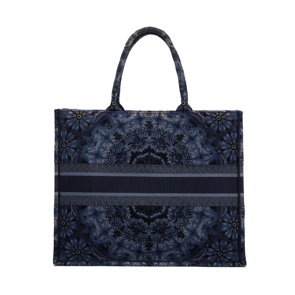 Christian Dior Navy KaleiDiorscopic Embroidery Large Book Tote Rovelle Bags