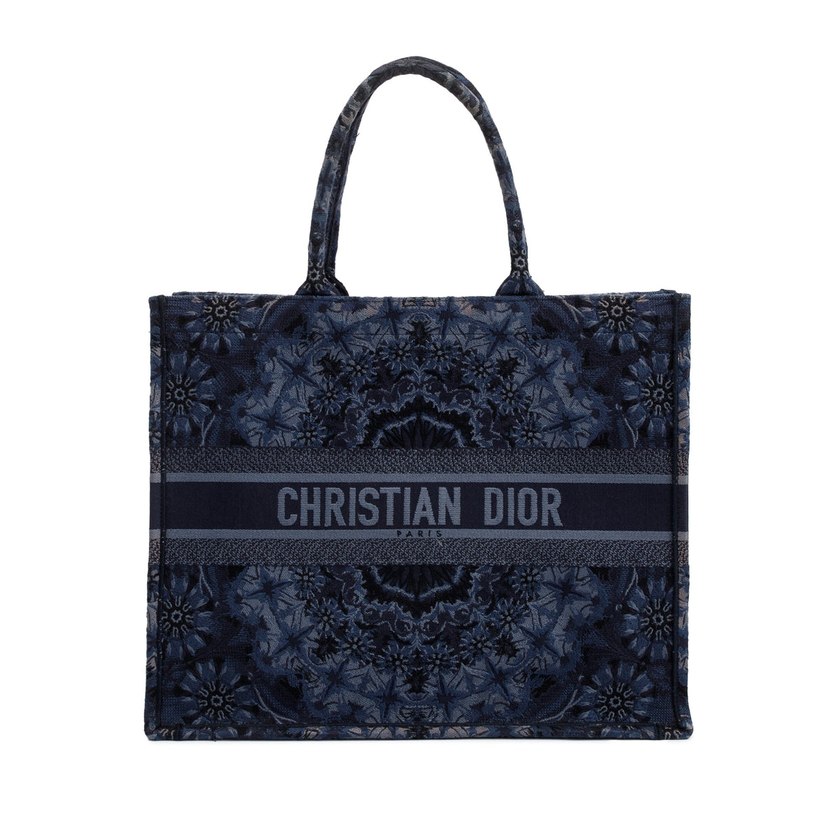 Christian Dior Navy KaleiDiorscopic Embroidery Large Book Tote Rovelle Bags