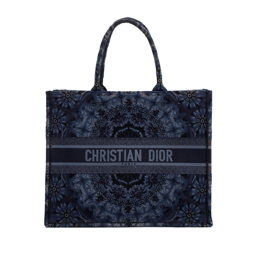 Christian Dior Navy KaleiDiorscopic Embroidery Large Book Tote Rovelle Bags