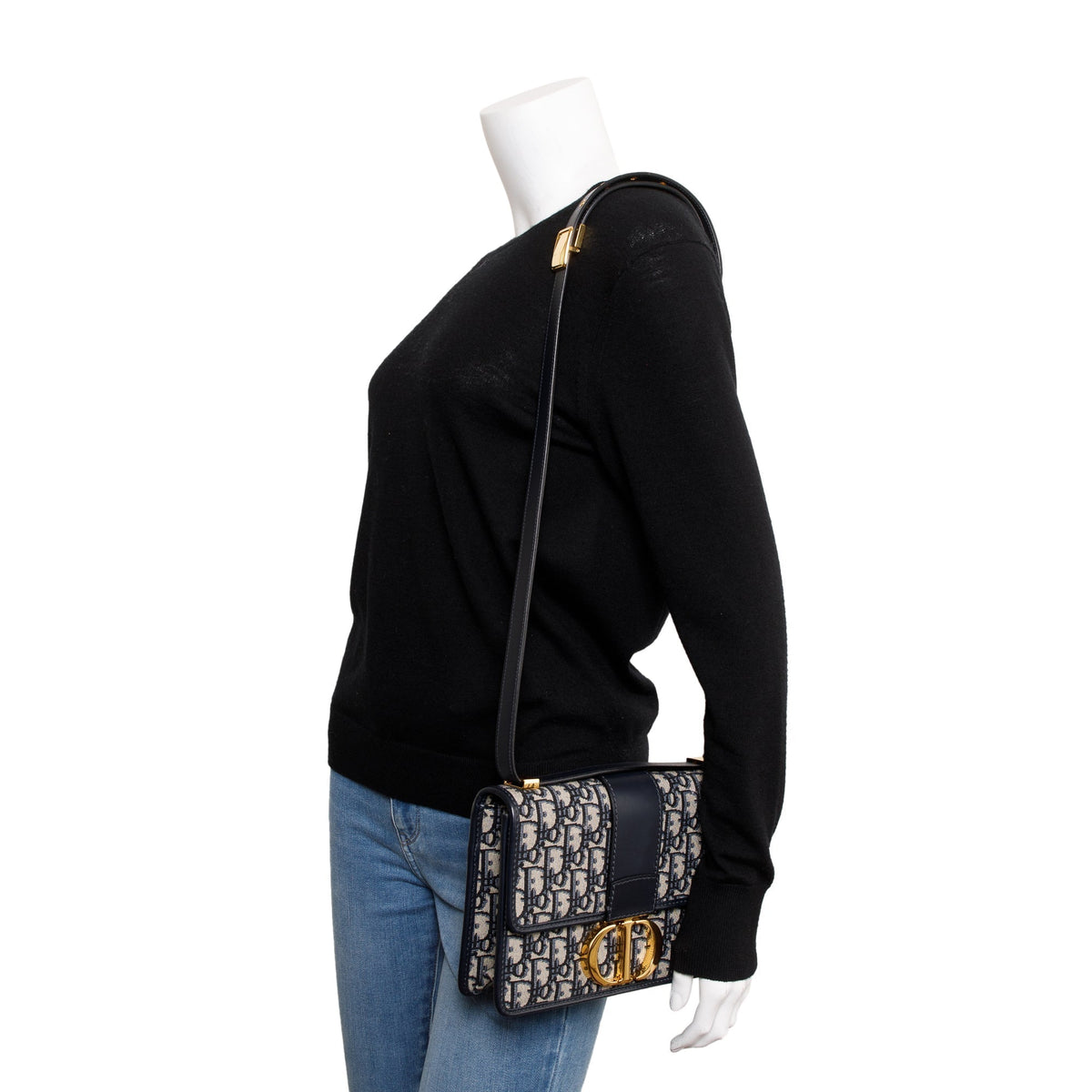 Christian Dior Navy Oblique 30 Montaigne Bag Rovelle Bags