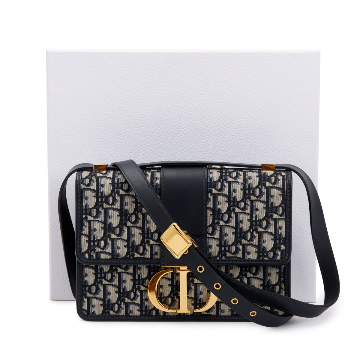 Christian Dior Navy Oblique 30 Montaigne Bag Rovelle Bags