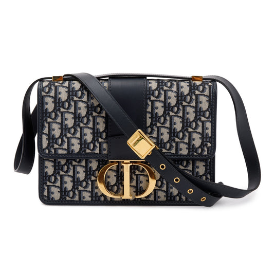 Christian Dior Navy Oblique 30 Montaigne Bag Rovelle Bags