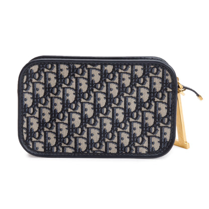 Christian Dior Navy Oblique Diorquake Clutch Rovelle Bags