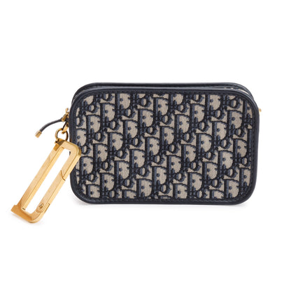 Christian Dior Navy Oblique Diorquake Clutch Rovelle Bags
