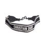 Christian Dior Navy/Beige Embroidered Woven Canvas Logo Shoulder Strap Rovelle Bags