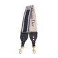 Christian Dior Navy/Beige Embroidered Woven Shoulder Strap Rovelle Bags