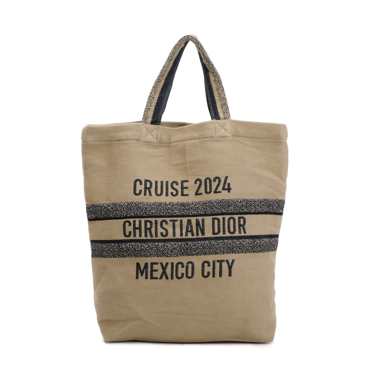 Christian Dior Neutral Canvas Cruise 2024 Mexico Print City Tote Rovelle Bags