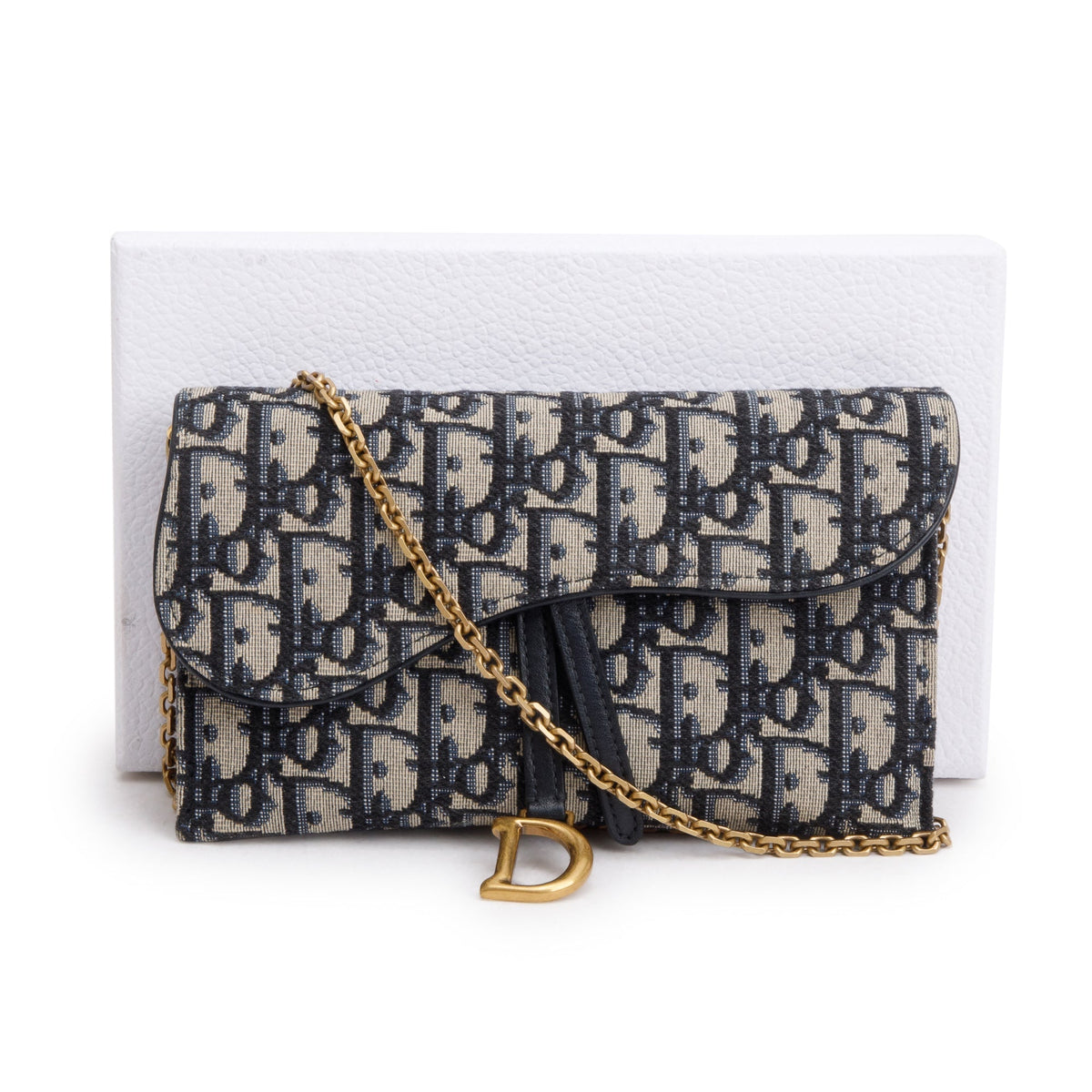 Christian Dior Oblique Long Saddle Wallet on Chain Rovelle Bags