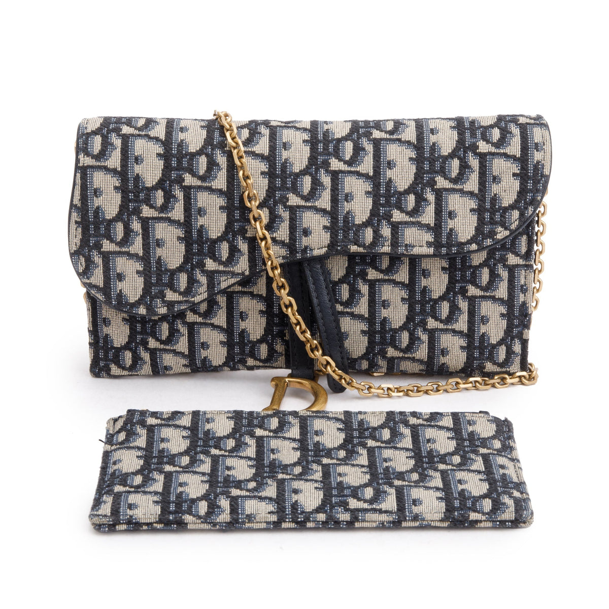 Christian Dior Oblique Long Saddle Wallet on Chain Rovelle Bags