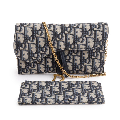 Christian Dior Oblique Long Saddle Wallet on Chain Rovelle Bags