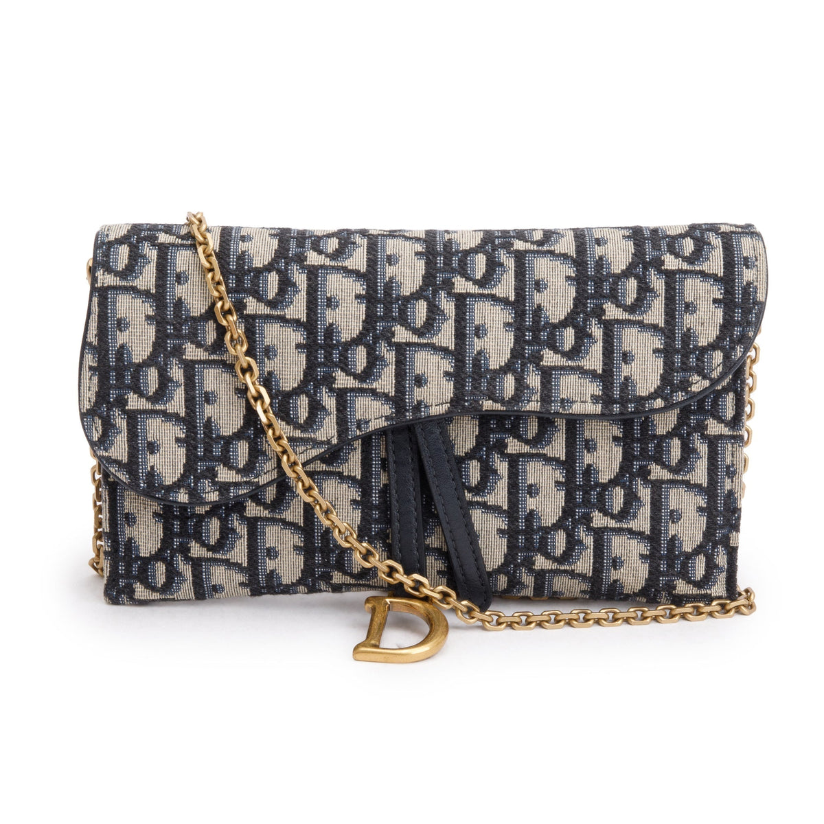 Christian Dior Oblique Long Saddle Wallet on Chain Rovelle Bags