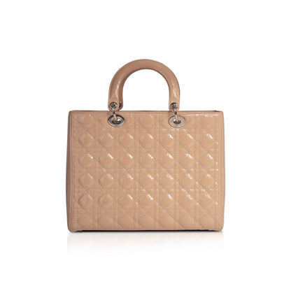Christian Dior Patent Large Lady Dior Bag Rovelle Bags