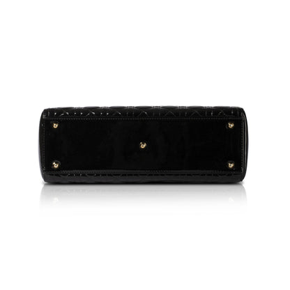 Christian Dior Patent Large Lady Dior Bag Rovelle Bags