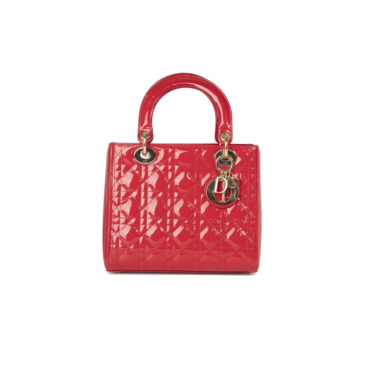 Christian Dior Patent Leather Medium Lady Dior Bag Rovelle Bags