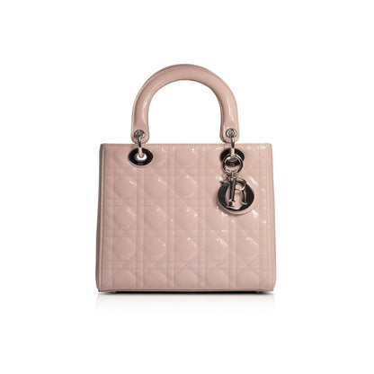 Christian Dior Patent Leather Medium Lady Dior Bag Rovelle Bags