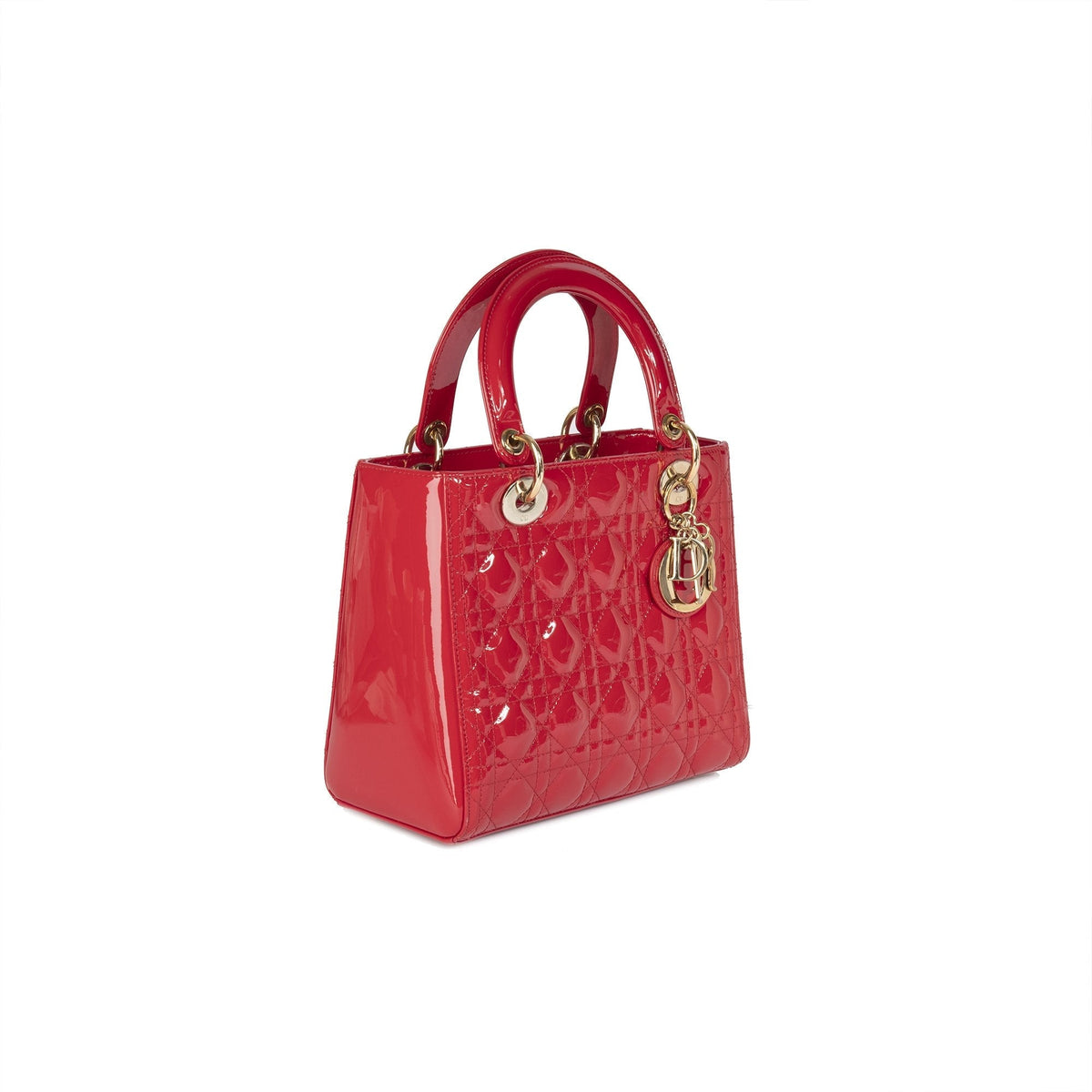 Christian Dior Patent Leather Medium Lady Dior Bag Rovelle Bags