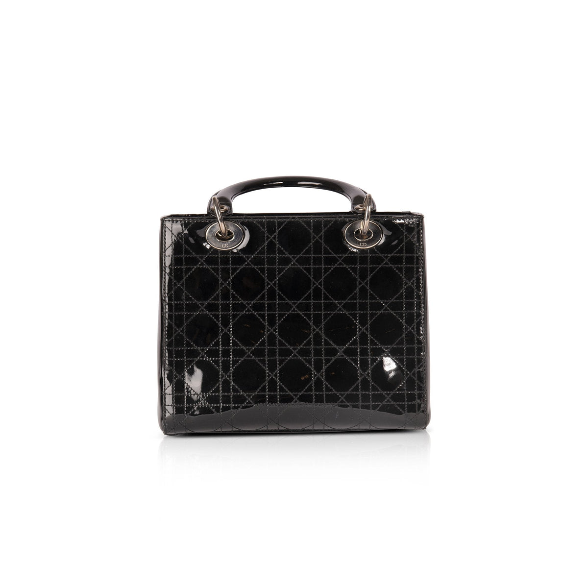 Christian Dior Patent Leather Medium Lady Dior Bag Rovelle Bags