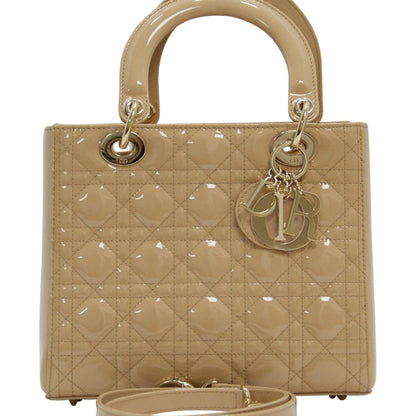 Christian Dior Patent Leather Medium Lady Dior Bag Rovelle Bags