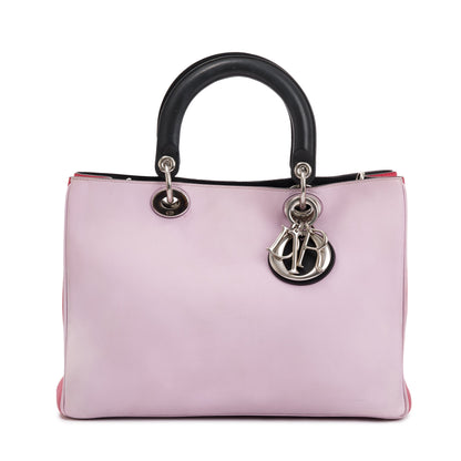 Christian Dior Pink Calfskin Leather Medium Diorissimo Tote Rovelle Bags