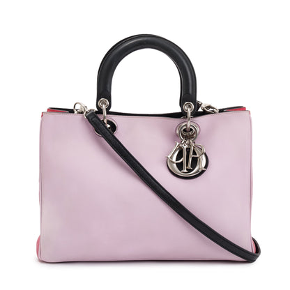 Christian Dior Pink Calfskin Leather Medium Diorissimo Tote Rovelle Bags