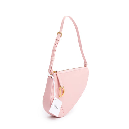 Christian Dior Pink Calfskin Leather Saddle Rodeo Pouch Rovelle Bags