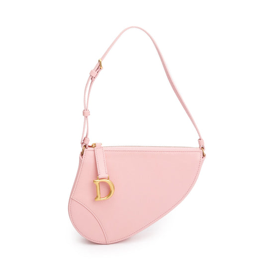 Christian Dior Pink Calfskin Leather Saddle Rodeo Pouch Rovelle Bags