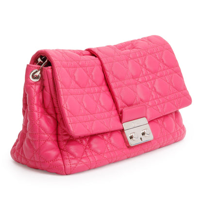 Christian Dior Pink Cannage Calfskin Leather New Lock Flap Bag Rovelle Bags