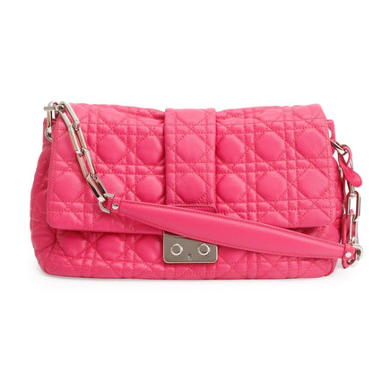 Christian Dior Pink Cannage Calfskin Leather New Lock Flap Bag Rovelle Bags