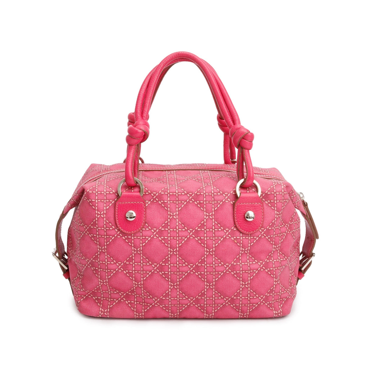 Christian Dior Pink Cannage Coated Canvas Shoulder Bag Rovelle Bags