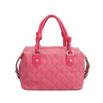 Christian Dior Pink Cannage Coated Canvas Shoulder Bag Rovelle Bags