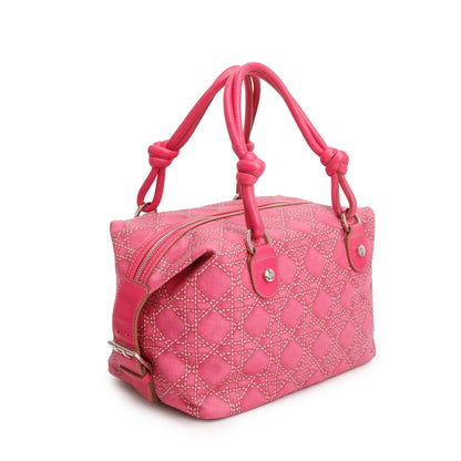 Christian Dior Pink Cannage Coated Canvas Shoulder Bag Rovelle Bags