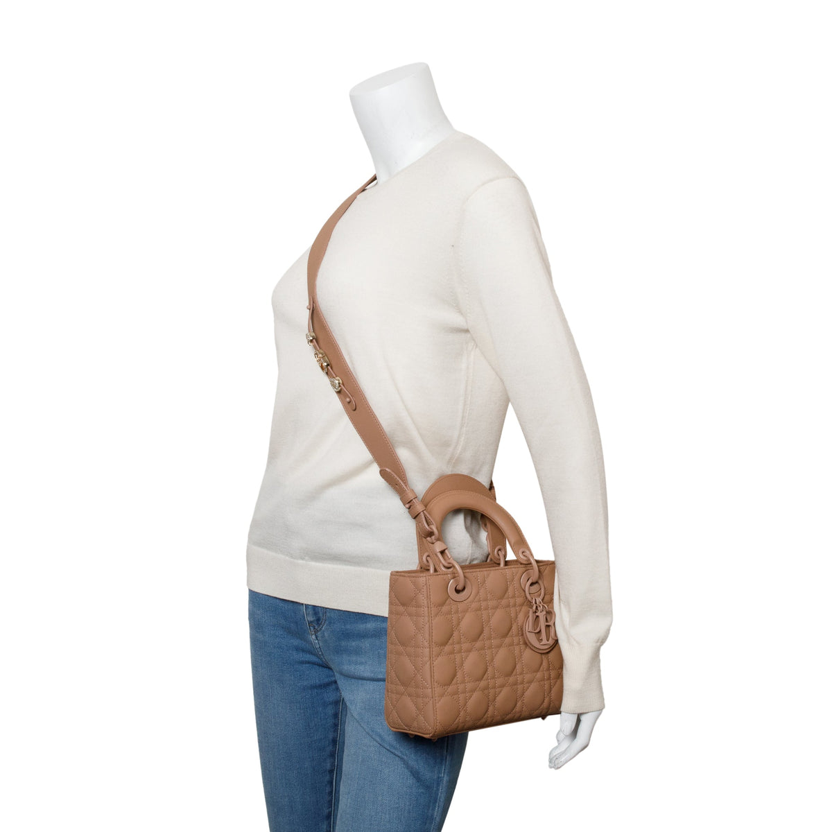 Christian Dior Pink Cannage Lambskin Leather Small Lady Dior My ABCDior Bag Rovelle Bags