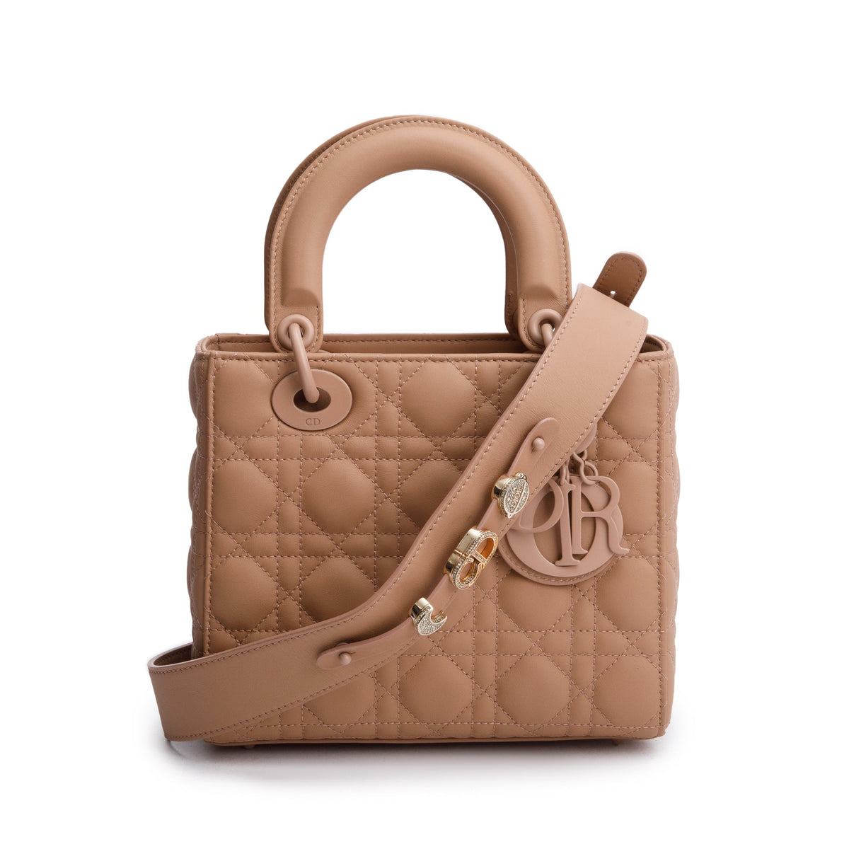 Christian Dior Pink Cannage Lambskin Leather Small Lady Dior My ABCDior Bag Rovelle Bags