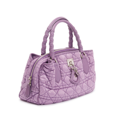 Christian Dior Purple Cannage Quilted Satin Charming Bag Rovelle Bags