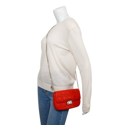 Christian Dior Red Cannage Leather Miss Dior Promenade Chain Bag Rovelle Bags