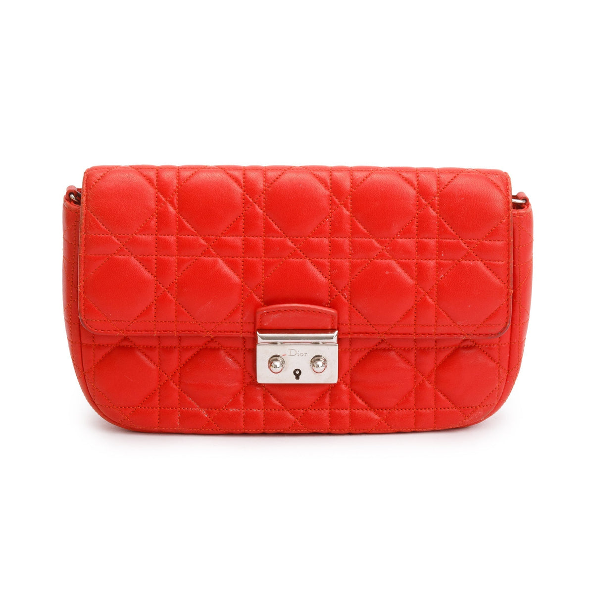 Christian Dior Red Cannage Leather Miss Dior Promenade Chain Bag Rovelle Bags