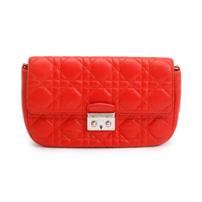 Christian Dior Red Cannage Leather Miss Dior Promenade Chain Bag Rovelle Bags