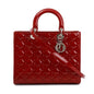 Christian Dior Red Patent Leather Large Lady Dior Bag Rovelle Bags