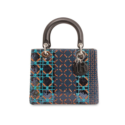 Christian Dior Sequin Medium Lady Dior Bag Rovelle Bags